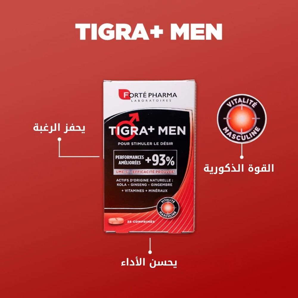 تيغرا+ للرجال: لتعزيز الرغبة والطاقة لأداء أقوى TIGRA+