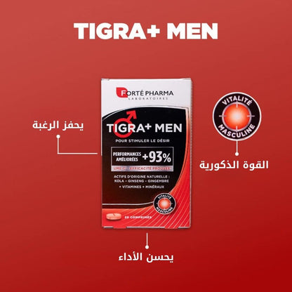 تيغرا+ للرجال: لتعزيز الرغبة والطاقة لأداء أقوى TIGRA+