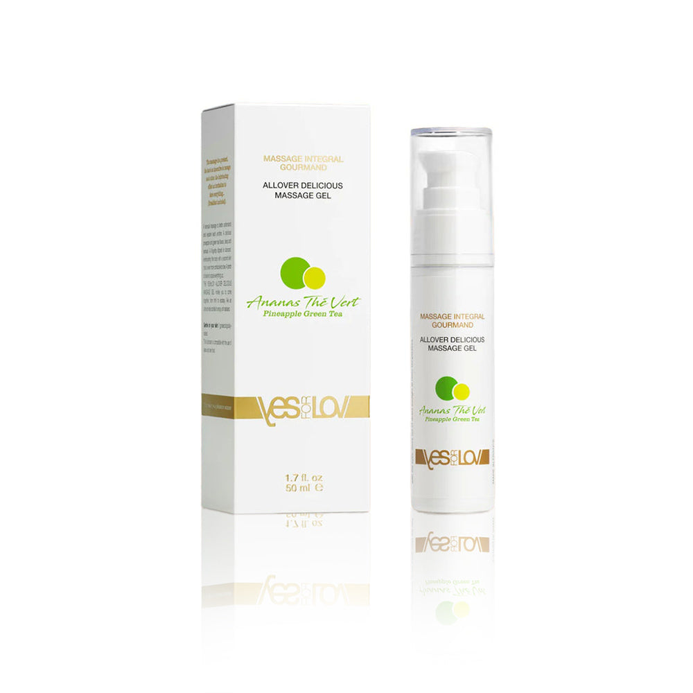 An exciting massage gel and lubricant with a pineapple and green tea flavour 