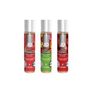 Three Flavor Lubricant Set: Watermelon, Strawberry, and Tropical 